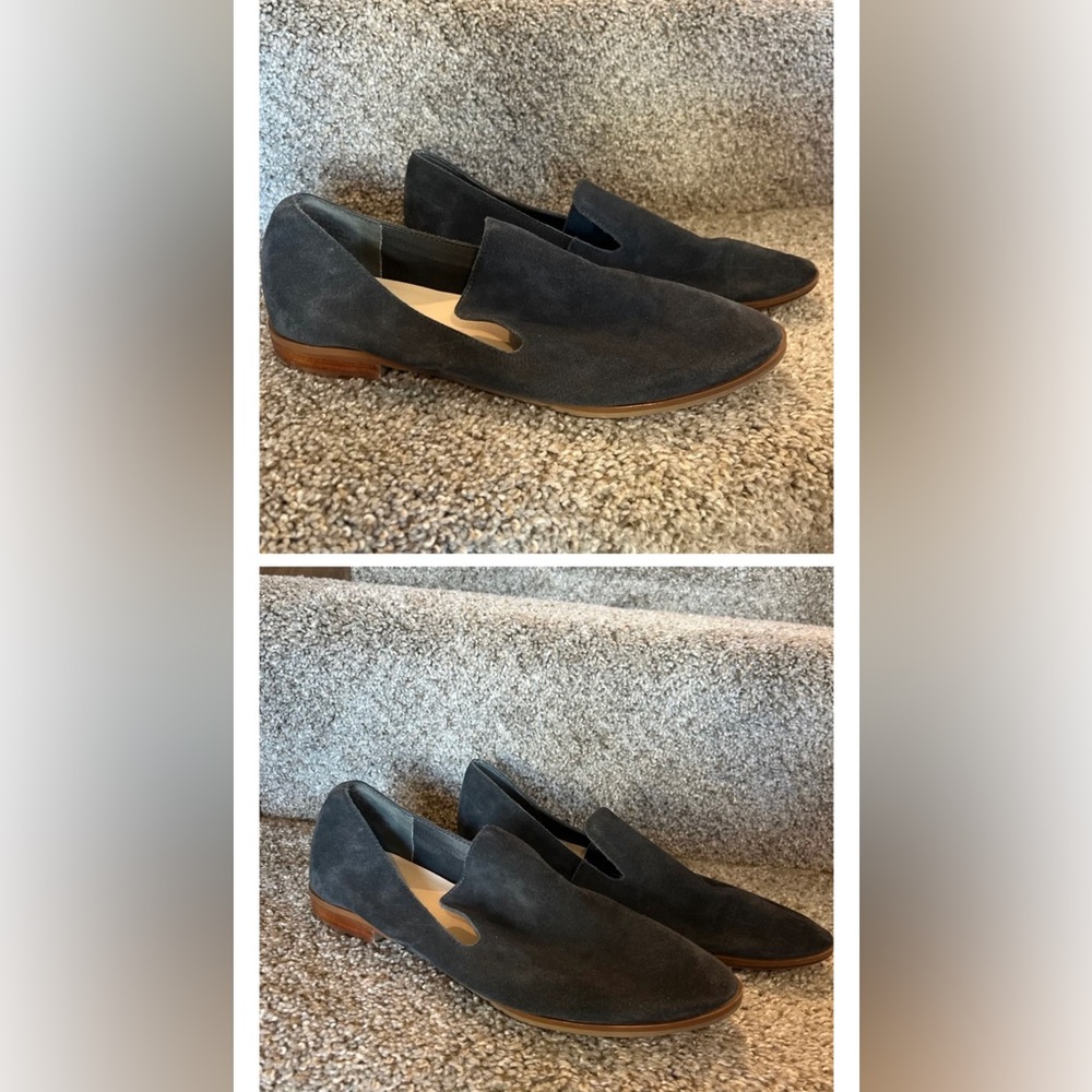 Crown Vintage Carla grey seude flats women’s size 8